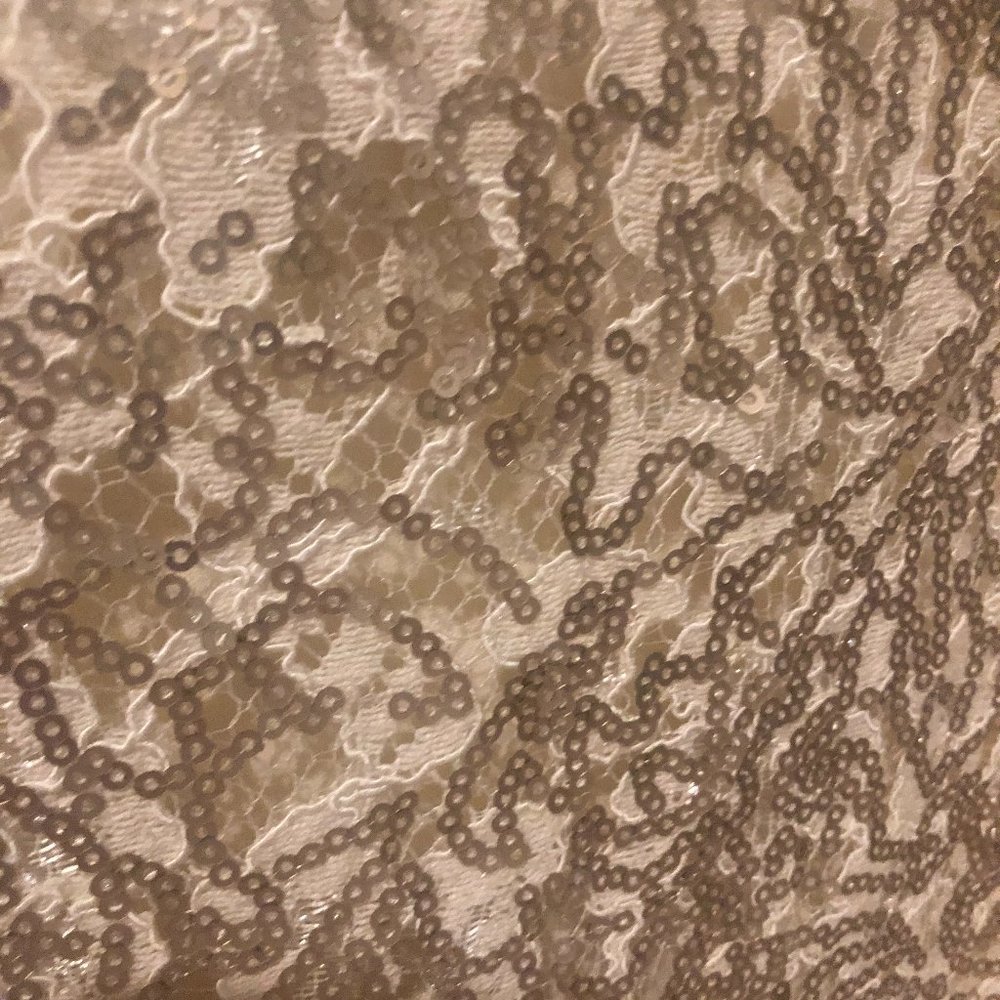 Chetta B  cream and gold sequined dress size 6 - Picture 3 of 3
